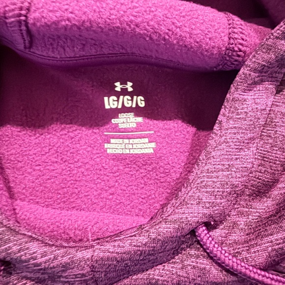 Under Armour Mens Hoodie Purple Sweatshirt New with Tags Size Large E65 - Picture 2 of 6